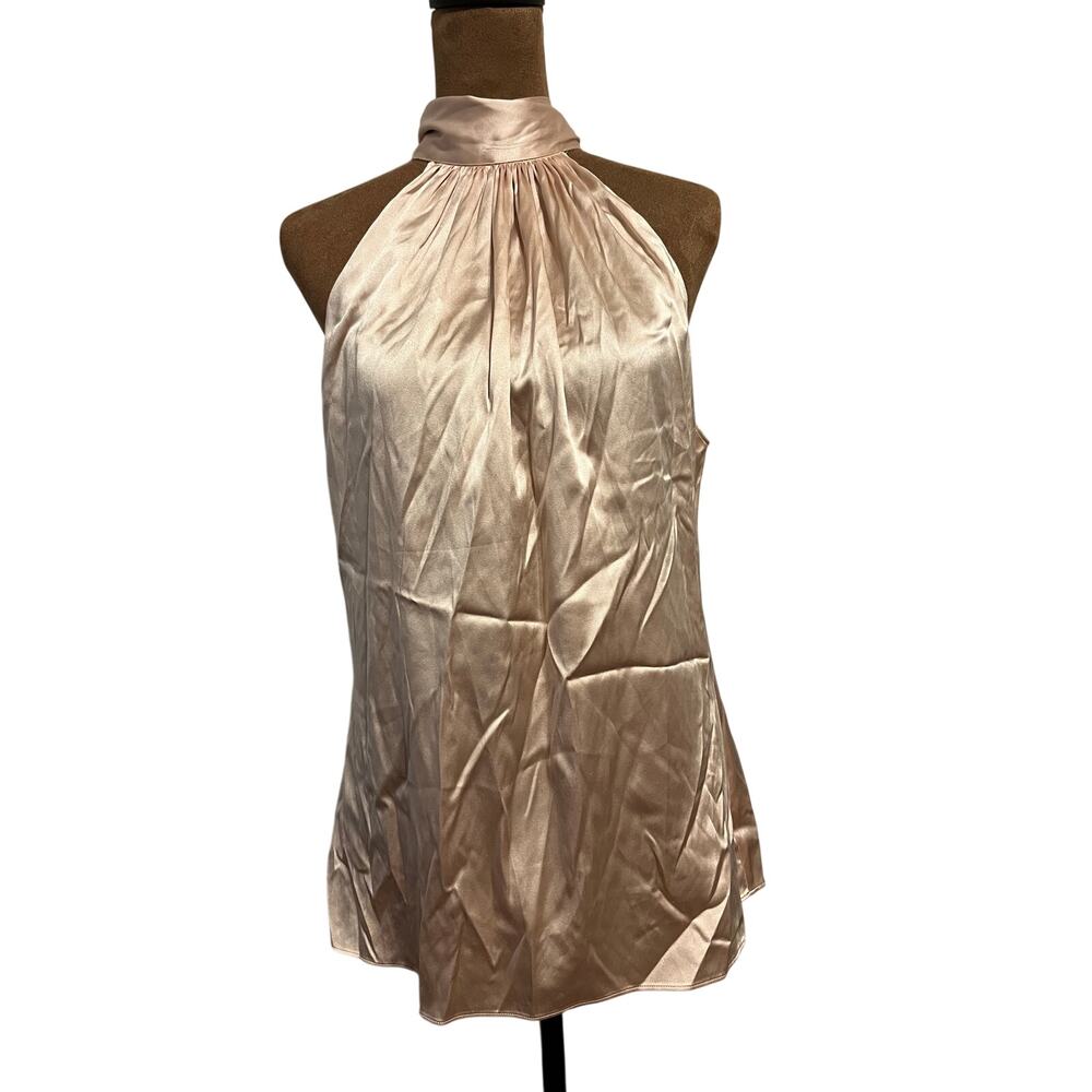 Ramy Brook Silk High Neck Halter Top Blouse Size Medium